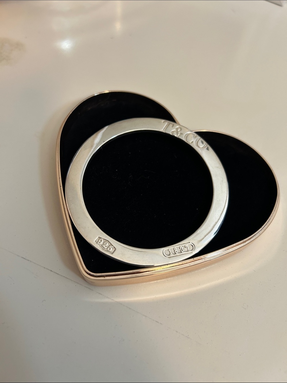 Tiffany & Co 1837 Circle Bangle Bracelet Sterling 925 Silver